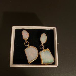 Vintage opal-like earrings
